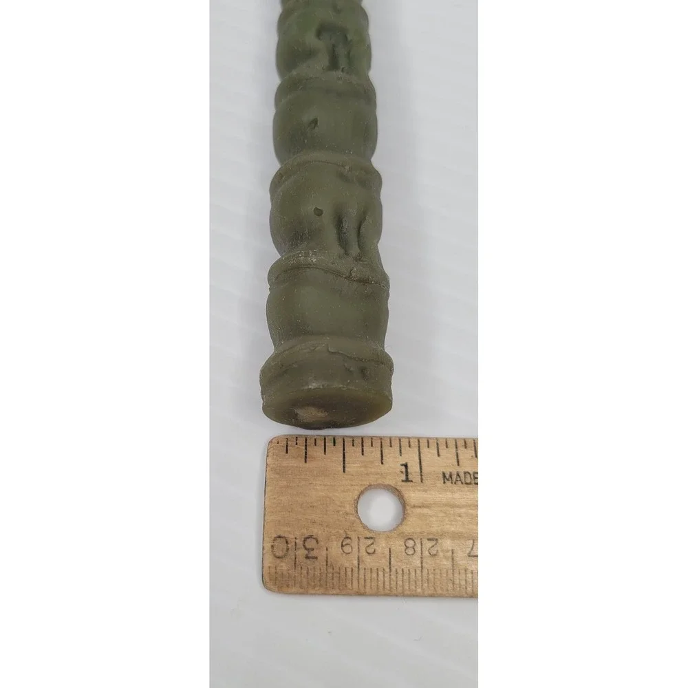 4 Fillamento Neiman Marcus 100% Beeswax Spring Green Bamboo Shaped Taper Candles